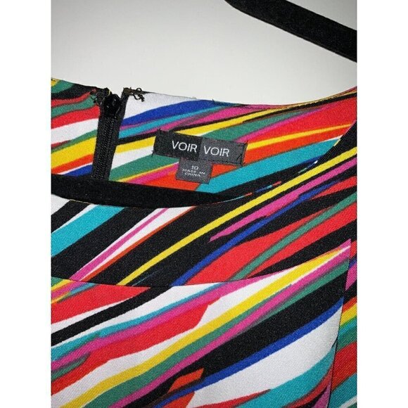 Voir Voir Women’s Multicolor Striped Dress Size 10 - Picture 3 of 7